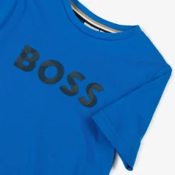 BOSS Tops*Boys Blue Cotton T-Shirt