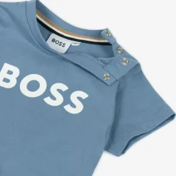 BOSS Tops*Boys Blue Cotton T-Shirt