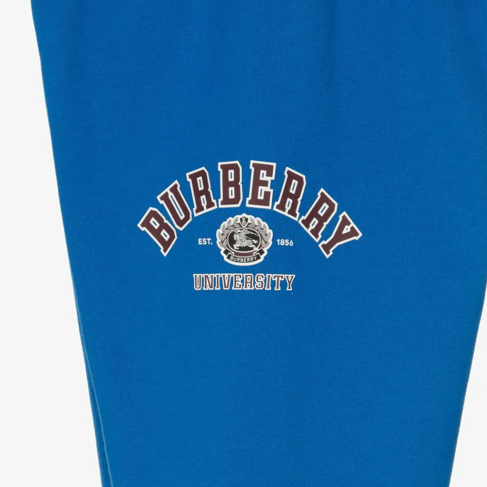 Burberry Trousers*Boys Blue Cotton Varsity Joggers