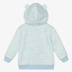 Dolce amp; Gabbana Tops*Boys Blue Cotton Zip-Up Top