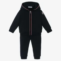 Moncler Enfant Tracksuits*Boys Blue Cotton Zip-Up Tracksuit