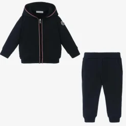 Moncler Enfant Tracksuits*Boys Blue Cotton Zip-Up Tracksuit