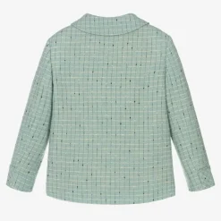 Gucci Coats & Jackets*Boys Blue Damier Wool Check Jacket