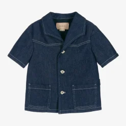 Gucci Coats & Jackets*Boys Blue Denim Logo Jacket