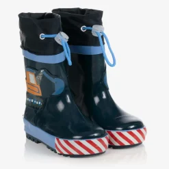 Playshoes Rain Boots|Rain Boots*Boys Blue Digger Rain Boots