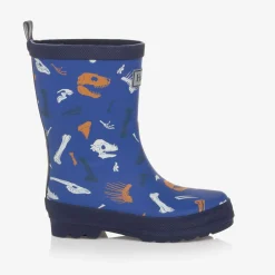 Hatley Rain Boots|Rain Boots*Boys Blue Dinosaur Fossils Rain Boots