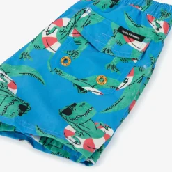 Rock Your Baby Swimwear*Boys Blue Dinosaur Swim Shorts