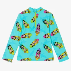 MC2 Saint Barth Swimwear*Boys Blue Disney Swim Top (UPF50+)