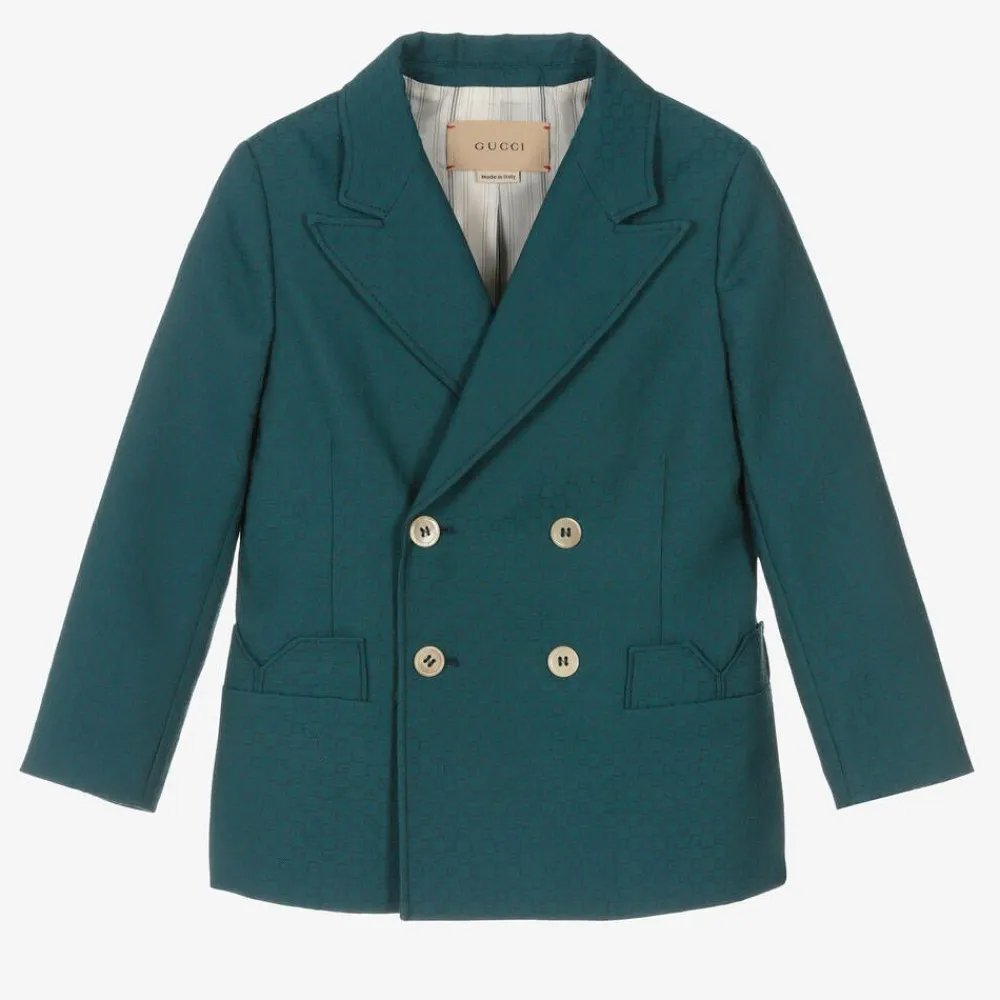 Gucci Coats & Jackets*Boys Blue Double-Breasted Blazer