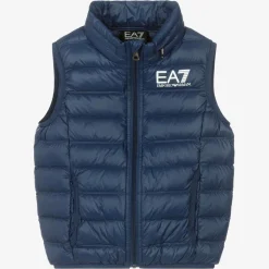 EA7 Emporio Armani Coats & Jackets*Boys Blue Down Padded Gilet