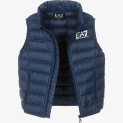 EA7 Emporio Armani Coats & Jackets*Boys Blue Down Padded Gilet