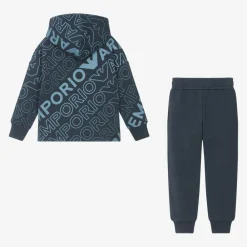 Emporio Armani Tracksuits*Boys Blue Eagle Logo Tracksuit