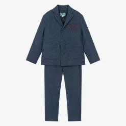 KENZO KIDS Suits*Boys Blue Eiffel Tower Denim Suit