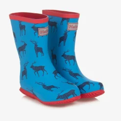 Hatley Rain Boots|Rain Boots*Boys Blue Elk Print Rain Boots