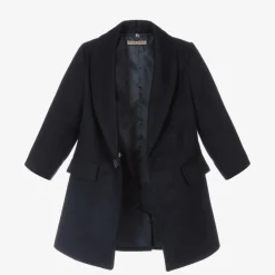 Romano Coats & Jackets*Boys Blue Faux Fur Trim Coat