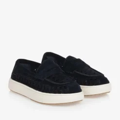 House of Cavani Loafers & Moccasins|Loafers & Moccasins*Boys Blue Faux Suede Loafers