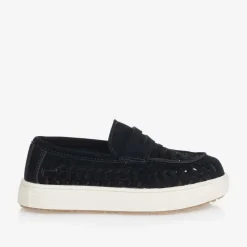 House of Cavani Loafers & Moccasins|Loafers & Moccasins*Boys Blue Faux Suede Loafers