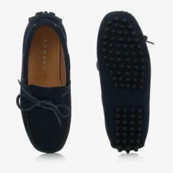 Romano Loafers & Moccasins|Loafers & Moccasins*Boys Blue Faux Suede Moccasins