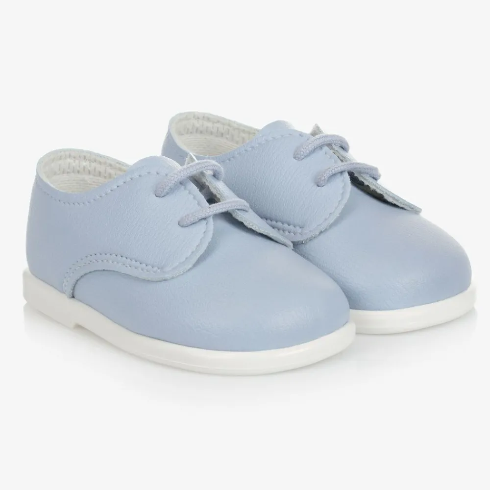 Early Days Traditional Shoes|First Walkers*Boys Blue First Walker Shoes