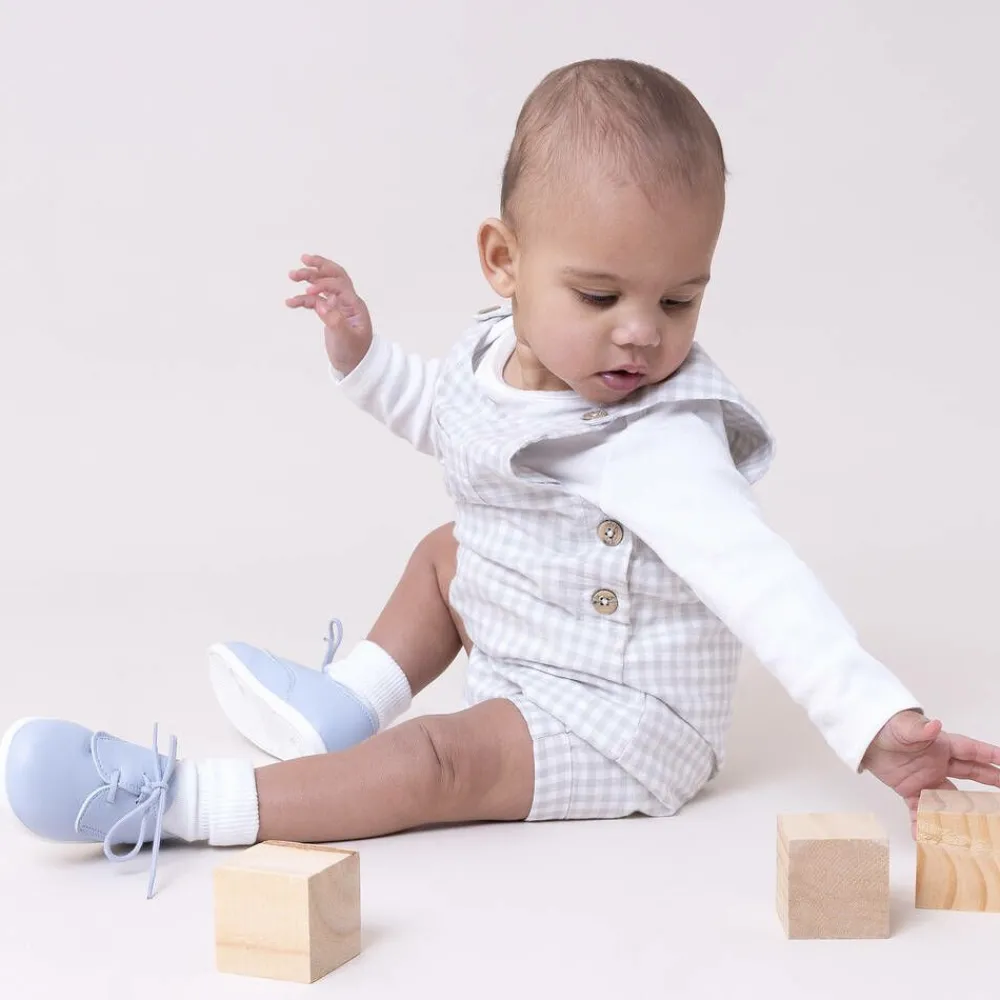 Early Days Traditional Shoes|First Walkers*Boys Blue First Walker Shoes