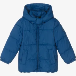 Mayoral Coats & Jackets*Boys Blue Hooded Puffer Coat