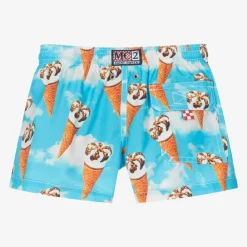 MC2 Saint Barth Swimwear*Boys Blue Ice Cream Print Swim Shorts