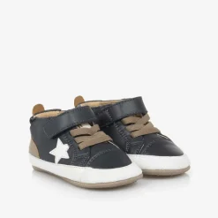 Old Soles First Walkers|First Walkers*Boys Blue Leather First Walker Shoes