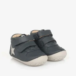 Old Soles First Walkers|First Walkers*Boys Blue Leather First Walker Shoes