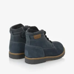 Mayoral Boots|Boots*Boys Blue Leather Lace-Up Boots