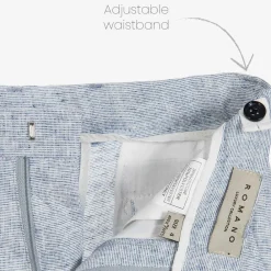 Romano Suits*Boys Blue Linen & Cotton Suit