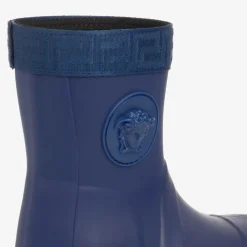 Versace Rain Boots|Rain Boots*Boys Blue Medusa Rain Boots