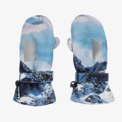 Molo Snowwear*Boys Blue Mountain Ski Thermal Mittens MountainHigh