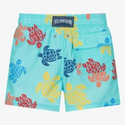 Vilebrequin Swimwear*Boys Blue Multicolour Turtle Swim Shorts