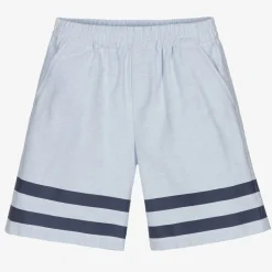 Gucci Shorts*Boys Blue Oxford Cotton Shorts