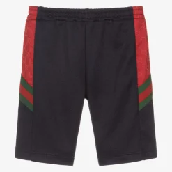 Gucci Shorts|Shorts*Boys Blue Piqué Logo Shorts
