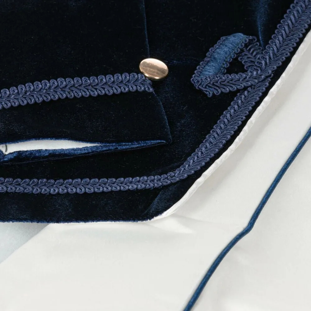 Andreeatex Suits*Boys Blue Satin & Velvet Suit