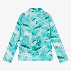 Vilebrequin Swimwear*Boys Blue Shark Print Swim Top (UPF50+)