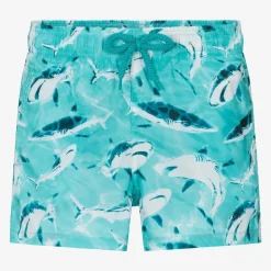 Vilebrequin Swimwear*Boys Blue Shark Print Swim Shorts