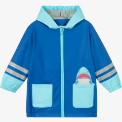 Playshoes Coats & Jackets*Boys Blue Shark Raincoat