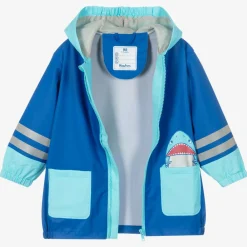 Playshoes Coats & Jackets*Boys Blue Shark Raincoat