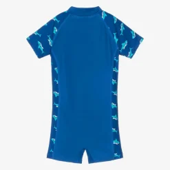 Playshoes Swimwear*Boys Blue Shark Sun Suit (UPF50+)