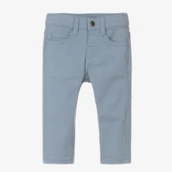 Mayoral Trousers|Trousers*Boys Blue Slim Fit Cotton Trousers