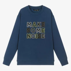 Mayoral Nukutavake Tops*Boys Blue Slogan Sweatshirt