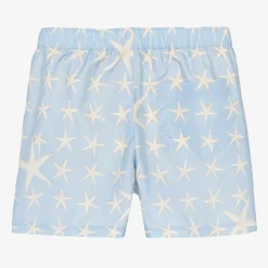 Versace Swimwear*Boys Blue Stella Marina Swim Shorts