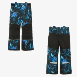 Deux par Deux Snowwear*Boys Blue Storm Print Snowsuit & Snood Set