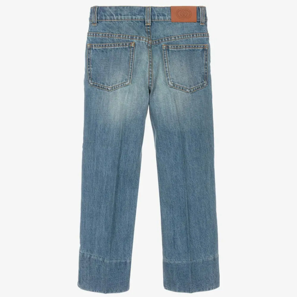 Gucci Trousers*Boys Blue Straight Leg Denim Jeans