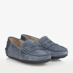 Mayoral Loafers & Moccasins|Loafers & Moccasins*Boys Blue Suede Leather Moccasins
