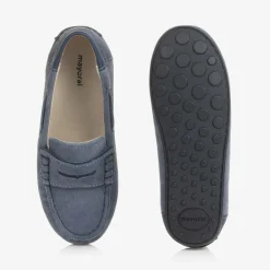 Mayoral Loafers & Moccasins|Loafers & Moccasins*Boys Blue Suede Leather Moccasins