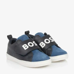 BOSS Trainers|Trainers*Boys Blue Suede Leather Trainers