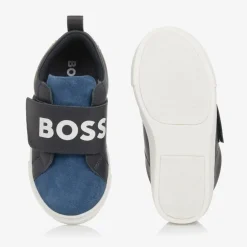 BOSS Trainers|Trainers*Boys Blue Suede Leather Trainers